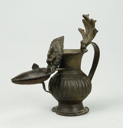 Lampada a olio Sukunda Vishnu Ganesh con 5 serpent
