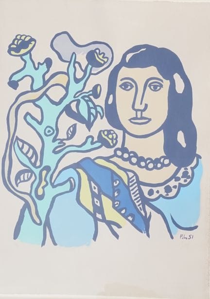 勒热尔，费尔南（1881年出生于阿让坦——1955年逝于吉夫-苏尔-伊韦特）： 《女人与花》，195