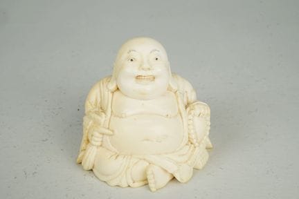 Budai, Buddha cinese sorridente, 1910 circa, firma