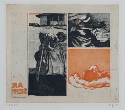 索尔格，彼得（1937—2000，柏林）： 《无题》，1967年，维林纸上彩色蚀刻版画，34.5 ×