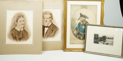 2张1873年的肖像照片，蛋白印相纸，覆于薄硬纸板上，背面有摄影师“Aug. Schulte &am