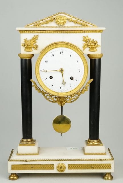Orologio a colonna in stile classicista, 1810 circ