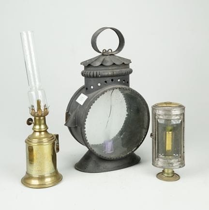 Set di 3 lanterne, modelli diversi, XIX secolo. Ot