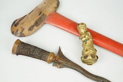 Keris Kris di Giava, impugnatura a pugnale, con de