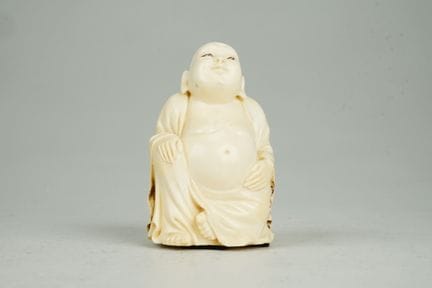 Budai, Buddha cinese sorridente, 1910 circa, firma
