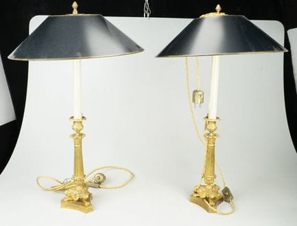Par de lámparas de mesa de estilo Imperio italiano