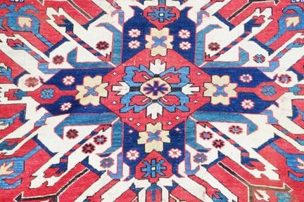Antico tappeto kazako con aquila, risalente al 190