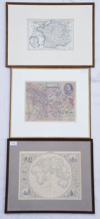 3 interesantes mapas antiguos, a partir de 1600. R