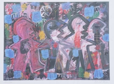 莱夫，乌尔里希（1957年出生于奥斯纳布吕克）：《人物画》，1993年，纸板彩色胶印，40 x 70