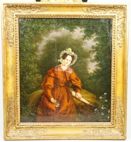 Ritratto di donna in stile Biedermeier “Pausa nel 