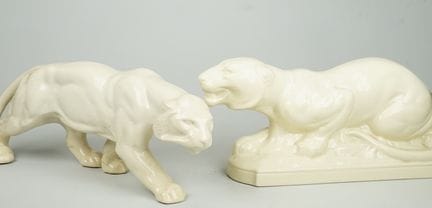 Dijon Sarreguemines: coppia di sculture Art Déco r