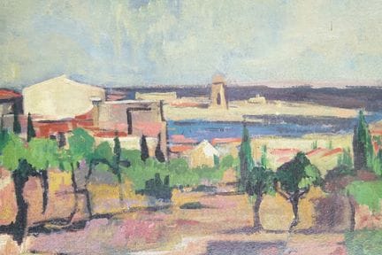 Roelofs (?): Paesaggio costiero mediterraneo, metà