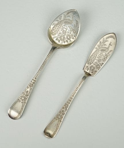 Viktorianisches Kinderbesteck London Sterling 1889