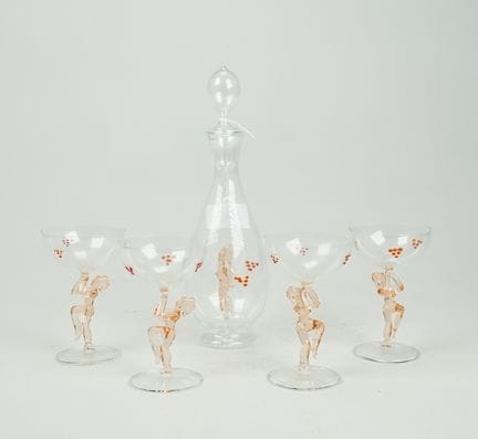 Glasmanufaktur Lauscha / Bimini: Art-Déco Likörgar