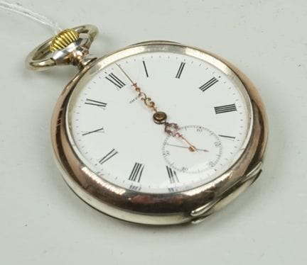 Orologio da tasca Omega in argento 800, quadrante 