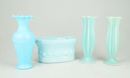 Set di 4 oggetti decorativi color turchese - 4 pez
