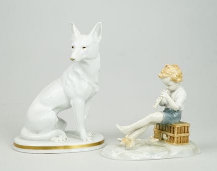 Metzler & Ortloff, Ilmenau: Art Déco-Figur Sitzend