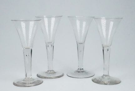5 Toasting Gläser England/Niederlande 2. H. 18. JH