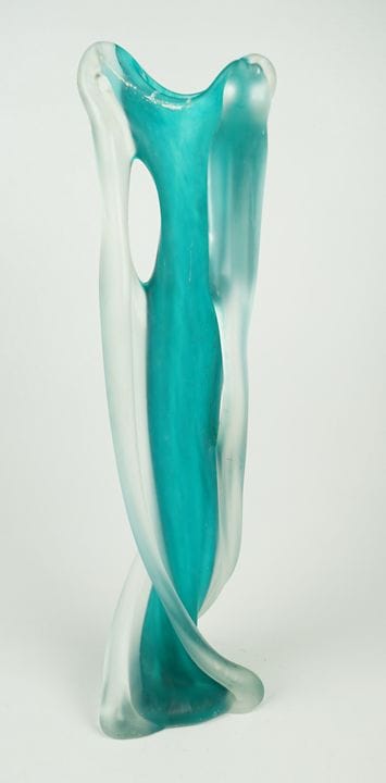 Hohe Ikebana-Vase, Japan 20. Jh.Sehr schwere Vase 
