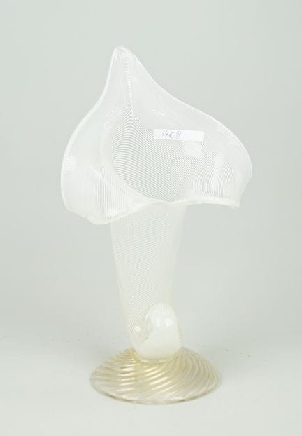 Ausgefallene Vase in Latticino Technik, Italien 20