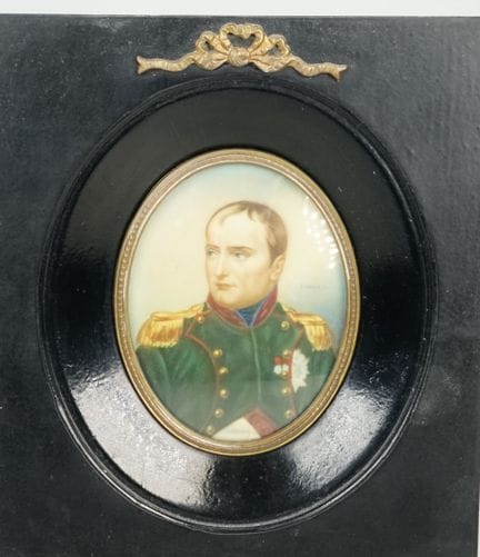 Miniatura di Napoleone Bonaparte firmata "J Malk",