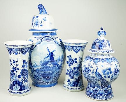 Set di 3 pezzi in ceramica di Delft, Royal Delft, 