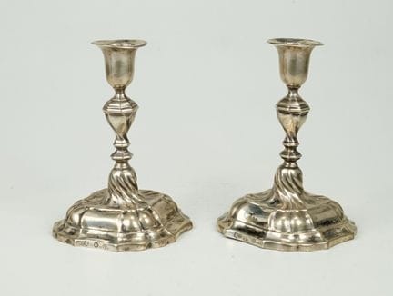 Par de candelabros barrocos de Braunschweig, J. R.