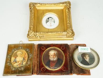 4 miniature del XVIII/XIX secolo. Ritratto di un r