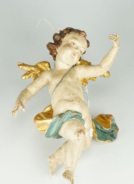Grande putto barocco del XVIII secolo, provenienza