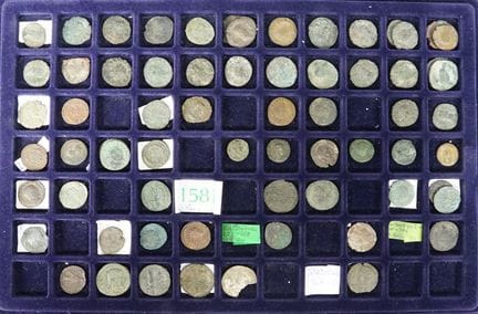 Collezione di monete romane, 66 pezzi, IV secolo d