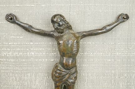 2051: Crocifisso - Bronzo, XV secolo. Bronzo massi