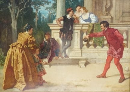 贝韦尔，克莱门斯（1820—1884）： 《滚球游戏》，1867年，油画布面油画，裱贴于木板上，右下