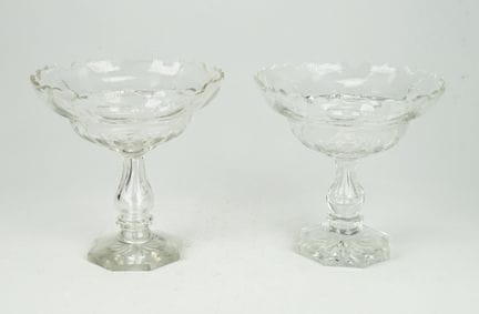 Paar Tafelaufsätze/Kompottschalen Art Déco-StilKri