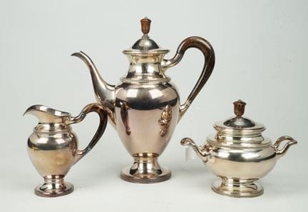 Servizio da caffè, 3 pezzi, 1386 g, argento 835, p