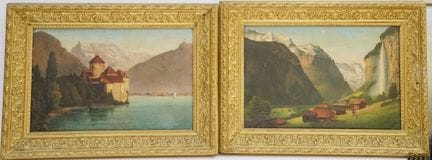 萨特勒，胡贝特（1817年出生于维也纳——1904年逝于维也纳）：一幅山景画对《奇隆城堡》与《施陶巴