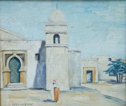 莫勒纳尔，汉斯（1914—1989，荷兰）：突尼斯苏斯麦地那，1934年。木板布面油画，左下角签名、