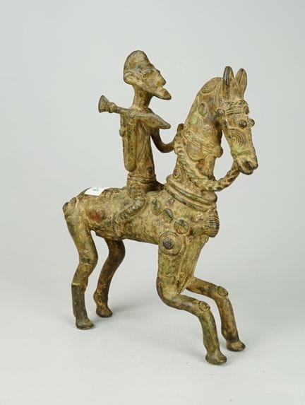 Statua tradizionale Dogon raffigurante un cavalier