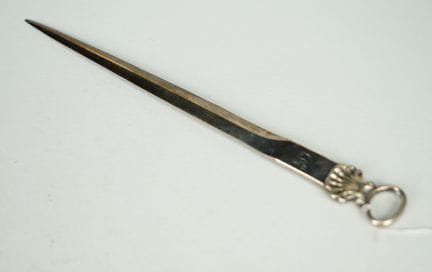 Briefföffner Sterling 123g. London WT 1815Regency 