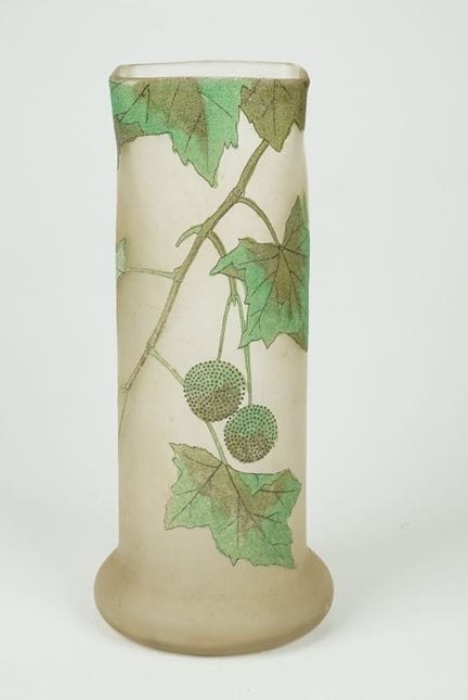Legras & Cie, Saint Denis: Vase mit Kastaniendekor
