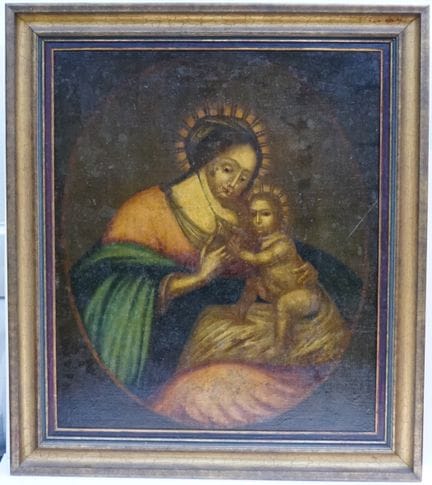 Madonna con Bambino, XVIII secolo. Olio su tela, c