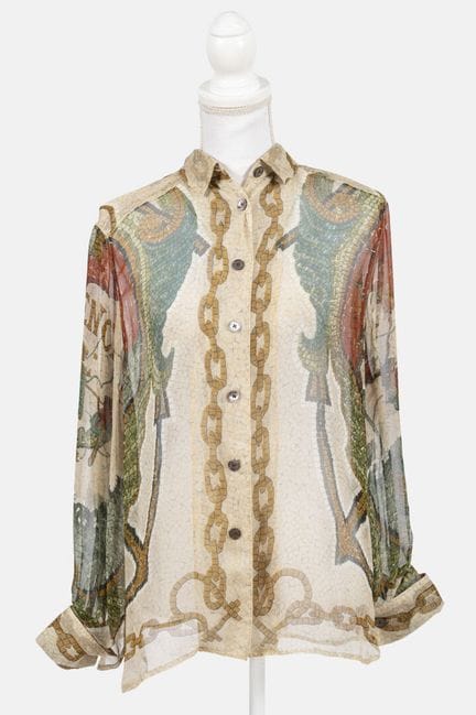 HERMES
Camicia in seta, collezione “Mosaïque” nei 
