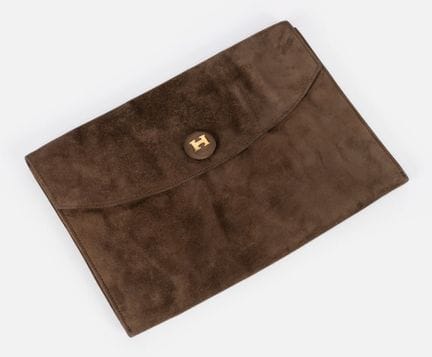 HERMES
Pochette Rio in pelle di vitello Doblis mar