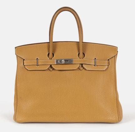 HERMES
Borsa Birkin rovesciata da 35 cm in pelle d