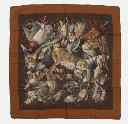 HERMES
Cashmere and silk scarf, “Still Life with a