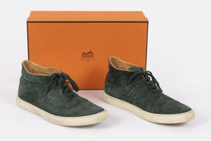 HERMES
Coppia di scarpe da ginnastica semi-alte in