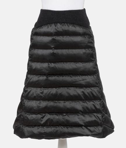 ISSEY MIYAKE
Black polyester and wool quilted skir