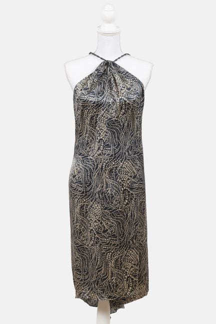 GIVENCHY BY ALEXANDER MCQUEEN 度假系列
蓝色系印花丝绸飘逸连衣裙，约2