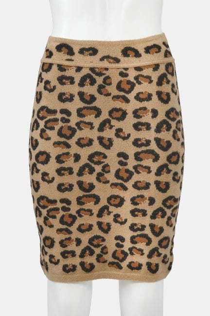 AZZEDINE ALAIA
豹纹混纺羊毛裙，
1991-1992秋冬系列
尺码 XS
品牌标识
整