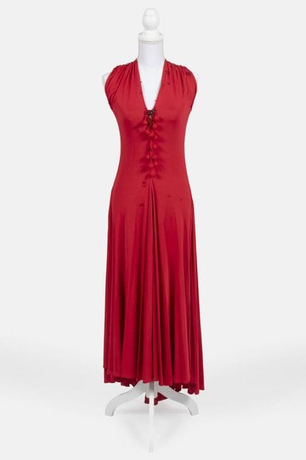 REINHARD LUTHIER
Soraya long dress in red jersey, 