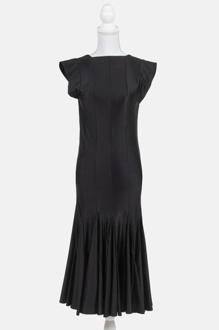 REINHARD LUTHIER
Black sleeveless mermaid-style dr